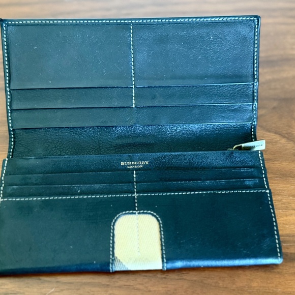 Burberry Leather Tartan Pattern Wallet - Picture 3 of 4